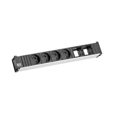 Obrázok produktu pre Bachmann 912.013, 0,1 m, Vnútorný, Typ E, Hliník, Čierna, 4 AC zásuvky/AC zásuviek