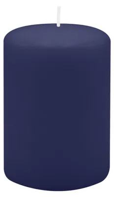 Produktbild von Stumpenkerzen 80 x Ø 100 mm, Nachtblau Dunkelblau, 4 Stück