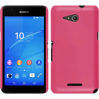 Produktbild von PhoneNatic Case kompatibel mit Sony Xperia E4g - Hülle pink gummiert Hard-case Cover