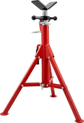 Zdjęcie produktu dla SucceBuy Stojak do rur z głowicą V, udźwig 1/8" - 12", regulowana wysokość 28" - 52", stojak do rur, udźwig 2500 lb, przenośny, składany, korpus ze stali węglowej, bardziej wytrzymały