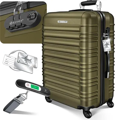 Produktbild von KESSER® Reisekoffer Hartschalen Koffer mit Zahlenschloss, Waage + Gepäckanhänger