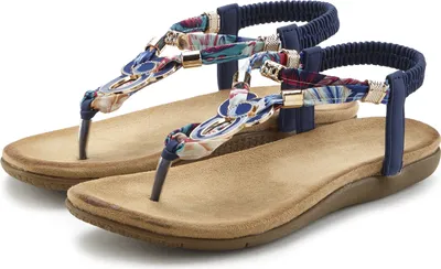Produktbild von LASCANA Zehentrenner Sommerschuh, offener Schuh, Sandalette, blau Größe 40