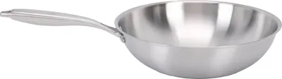 Produktbild von Wok mit Griff, 304 Edelstahl, antihaftbeschichtet, Bratpfanne, Kochgeschirr für Induktion, Elektro, Gas, alle Herde, 32 cm