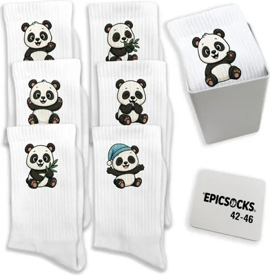 Produktbild von epicsocks Panda Liebe Socken in 42-46 im