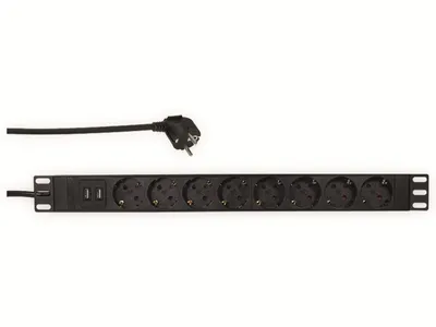 Produktbild von Logilink Steckdosenleiste 8-fach CEE7/3+2 USB, mit Ü-Schutz