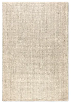 Produktbild von NYVI Teppich Bouclé - Pflegeleicht, Für Fußbodenheizung, Strapazierfähig - Wohnzimmerteppich Naturfaserteppich - 80x150 cm Rechteckig - Elfenbein Weiß