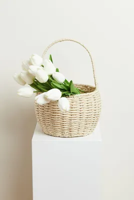 Produktbild von Korb rund mit Henkel, Natur, 28 x Ø 18cm