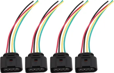 Image de 4 PCs Fiche de connexion de la bobine d'allumage 1J0973724 Faisceau de câbles de réparation pour 5000 L5 A3 A4 A5 A6 A8 Q5 Q7 R8 RS4 RS6 S4 S6 S8 TT L4