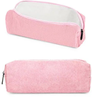 Image de Unyqoos® Étui à cordons, 20 x 7 x 5 cm – Étui élégant et polyvalent en tissu cordé, idéal pour l'école et le bureau, parfait pour les stylos et les produits de beauté
