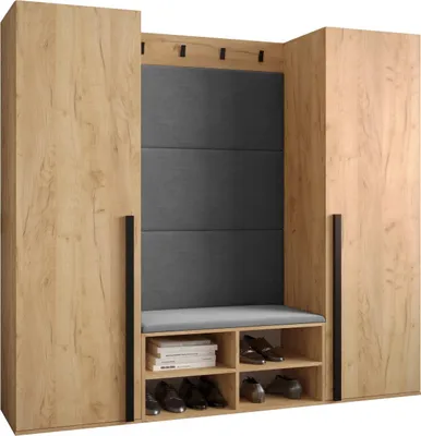 Produktbild von Garderobe MIRO Set 9 mit gepolsterten Paneelen Industrial Design