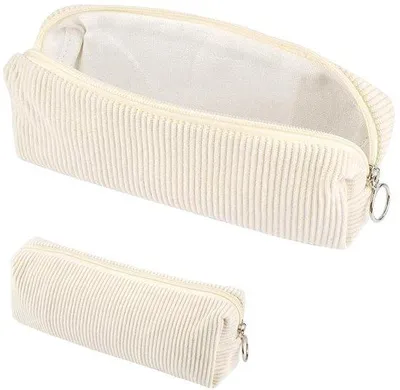 Obrázok produktu pre Unyqoos® peračník s šnúrkou a zipsom – elegantné puzdro na písacie potreby, priestor pre viac ako 40 pier, odolný materiál s textúrou šnúrky, ideálne do školy, kancelárie a na cesty