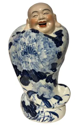 Obrázek produktu pro Fine Asianliving Čínský porcelán Buddha Happiness Ručně malovaný Š20xH15xV40cm