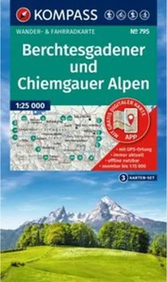 Produktbild von KOMPASS Wanderkarten-Set 795 Berchtesgadener und Chiemgauer Alpen (3 Karten) 1:25.000