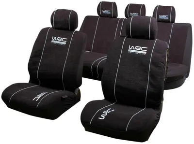 Produktbild von WRC 7338, Sitzbezug, Schwarz, Silber, Weiß, Samt, Einfarbig, Universal, 310 mm