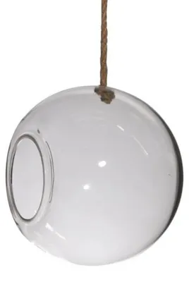 Produktbild von Hängevase, Kugelvase BALL Kugel mit Seil D. 25cm transparent rund Glas Hakbijl