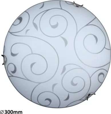 Immagine prodotto di Plafond in vetro 30 cm E27 1x60W clip cromo rotondo Harmony Lux 3852 Rabalux