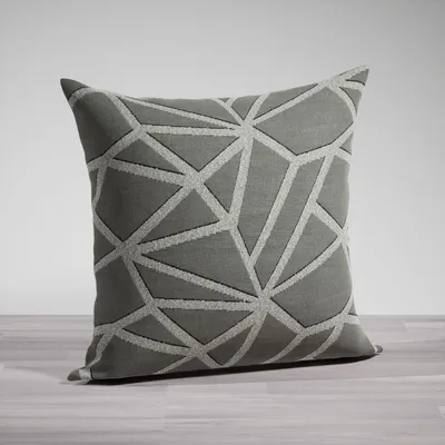 Produktbild von Kissen von Lysel® - steingrau Nioni 48x48cm, synthetisches Mischgewebe Dekokissen #1W