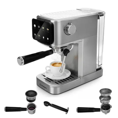 Zdjęcie produktu dla Ekspres do kawy ciśnieniowy kolbowy LEHMANN BELLAGIO LHOCM-1320 na kapsułki Nespresso ze spieniaczem
