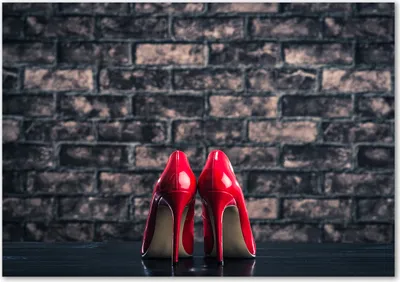 Produktbild von Tulup® Leinwandbild - 100x70 cm - Wandkunst - Drucke auf Leinwand - Leinwanddruck  - Sinnlichkeit  - Rot - Rote High Heels