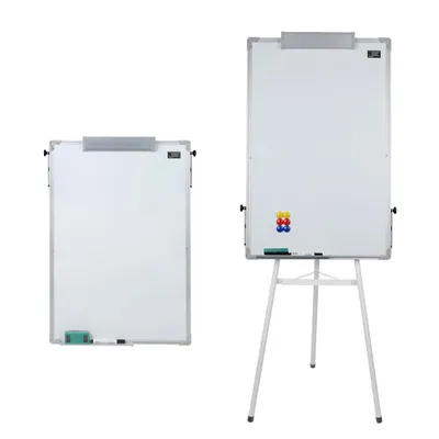 Produktbild von Flipchart Whiteboard 90x60cm, Dreibein Whiteboards mit Ständer,Magnetisches Tragbares Trocken Abwischbar White Board für Zuhause Schule Büro Weiß