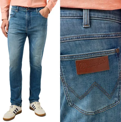Immagine prodotto di Pantaloni jeans WRANGLER da uomo, slim fit LARSTON, W30 L34, blu, jeans, baggy jeans, buggy