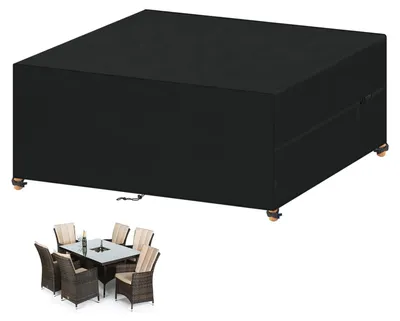 Image de Housse de protection pour meubles de jardin - Imperméable - 220 x 140 x 74 cm - Avec sac de rangement