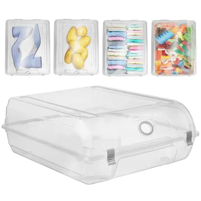 Produktbild von Orion Schuhbox Organizer Aufbewahrungsbox für Schuhe verschließbar transparent 37x29 cm