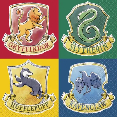 Papierservietten 16,5 cm, 16 Stück, Harry Potter Party, mehrfarbig