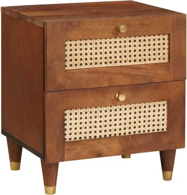 Produktbild von vidaXL Nachttisch 2 stk. Braun 40 x 33,5 x 46 cm Massivholz Akazie