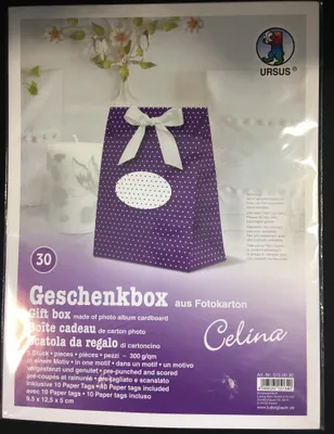 Produktbild von Geschenkbox Celina 9,5x12,5x5cm VE=5 Stück Motiv: 30