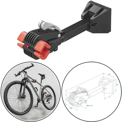 Produktbild von Fahrrad Wandhalterung – Halter bis 30 kg für Fahrradrahmen 25–55 mm – ideal für MTB, Trekkingbike & Citybike – platzsparende Wandmontage für Garage & Keller