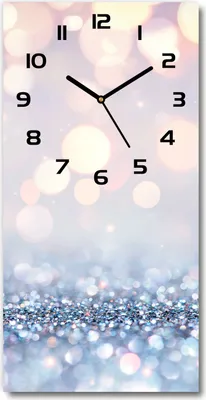 Produktbild von Wanduhr aus Glas – 30x60 cm - Glasbild - Glasuhr - Gehärtetes Glas -Glänzender Hintergrund
