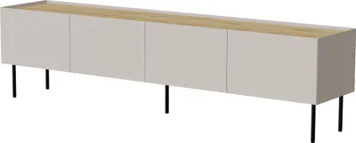 Produktbild von Furniture24 Fernsehschrank Fellini 200 Tv-Lowbard Kaschmir/Geölte Eiche Wohnzimmerschrank