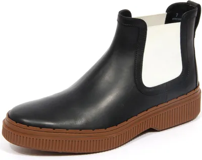 Produktbild von G2208 beatles stivaletto uomo TOD'S black/white leather boot shoe man