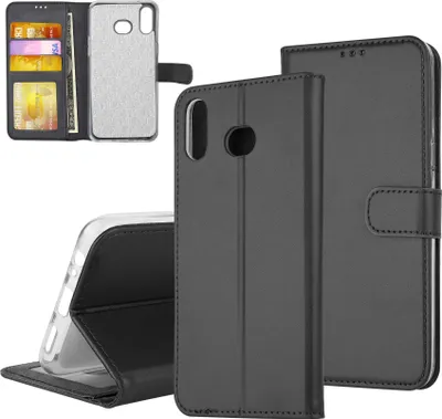 Immagine prodotto di Samsung Galaxy A6s Portacarte Custodia nera a libro per Galaxy A6s Chiusura magnetica