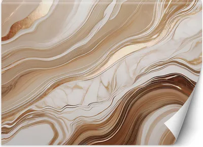 Produktbild von Vlies fototapete Brauner Marmor mit Gold Abstrakt 150x105 cm Feeby Beige inkl. Kleber einfache Montage