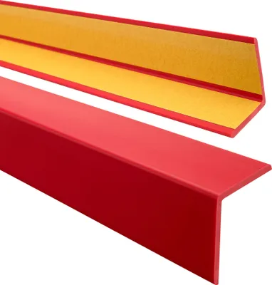 Productafbeelding van Zelfklevend PVC hoekprofiel, hoekstrip voor randen en hoeken, flexibel, L-vorm, KM, rood, 50x50 mm, 275 cm - Quest