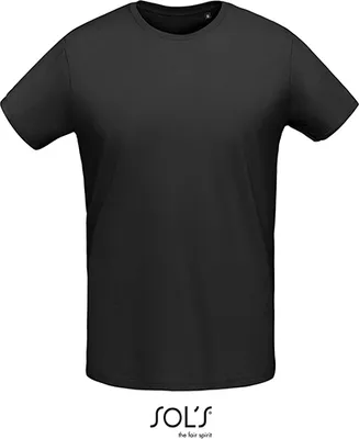 Immagine prodotto di SOLs 02855 | Uomo Martin Maglietta da uomo - '155 Jersey 100% cotone pettinato - Colore: Nero profondo - Taglia: L