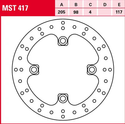 Produktbild von TRW Bremsscheibe Allround starr MST417 YFM700 Grizzly EPS