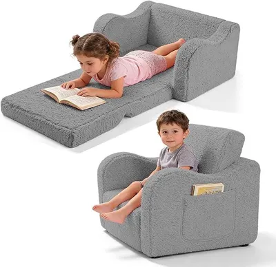 Imagen del producto de Sofá infantil plegable, sillón infantil con funda lavable, a partir de 1 año
