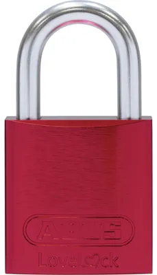 Produktbild von ABUS 72LL/40 Rot Vorhängeschloss Aluminium Liebesschloss geeignet für Gravuren
