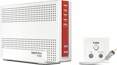 Produktbild von AVM FRITZ!Box 6690 Cable (DOCSIS 3.1-Kabel-Modem, 4x4 Wi-Fi 6 (WLAN AX) 4.800 MBit/s (5 GHz) + 1.200 MBit/s (2,4 GHz), 1x 2,5-Gigabit-LAN, USB 3.0)