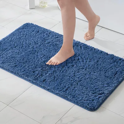 Produktbild von Weiche Badmatte rutschfest 70x120 cm Blau