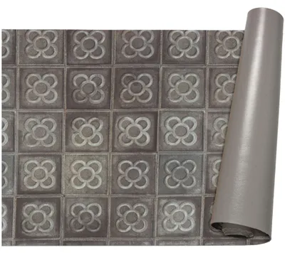 Produktbild von Küchenläufer 67x2500cm Grau abwaschbar Barcelona LADY Läufer Küchenteppich Stoff-Teppich