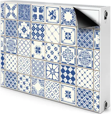 Obrázek produktu pro Magnetický kryt radiátoru Kryt radiátoru 100x60 cm - dlaždice, azulejos