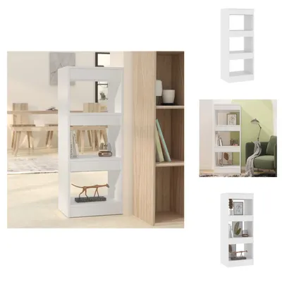 Zdjęcie produktu dla vidaXL Regał/przegroda do pokoju biały 40x30x103 cm materiał drewnopochodny - Regały i biblioteczki