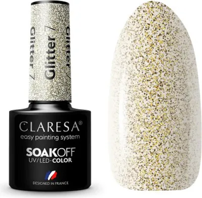 Zdjęcie produktu dla CLARESA Lakier hybrydowy do paznokci GLITTER 7 -5g