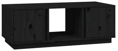 Produktbild von vidaXL Couchtisch Schwarz 110x50x40 cm Massivholz Kiefer