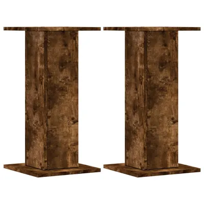 Zdjęcie produktu dla vidaXL Stojak na głośniki 2szt. dąb wędzony 30x30x60cm materiał drewnopochodny