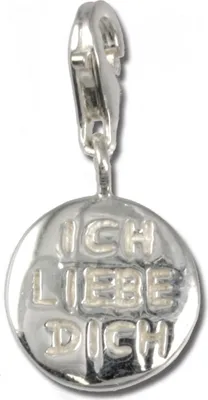 Produktbild von SilberDream Charm Armband Anhänger Plakette Liebe 925 Echt Silber FC3067